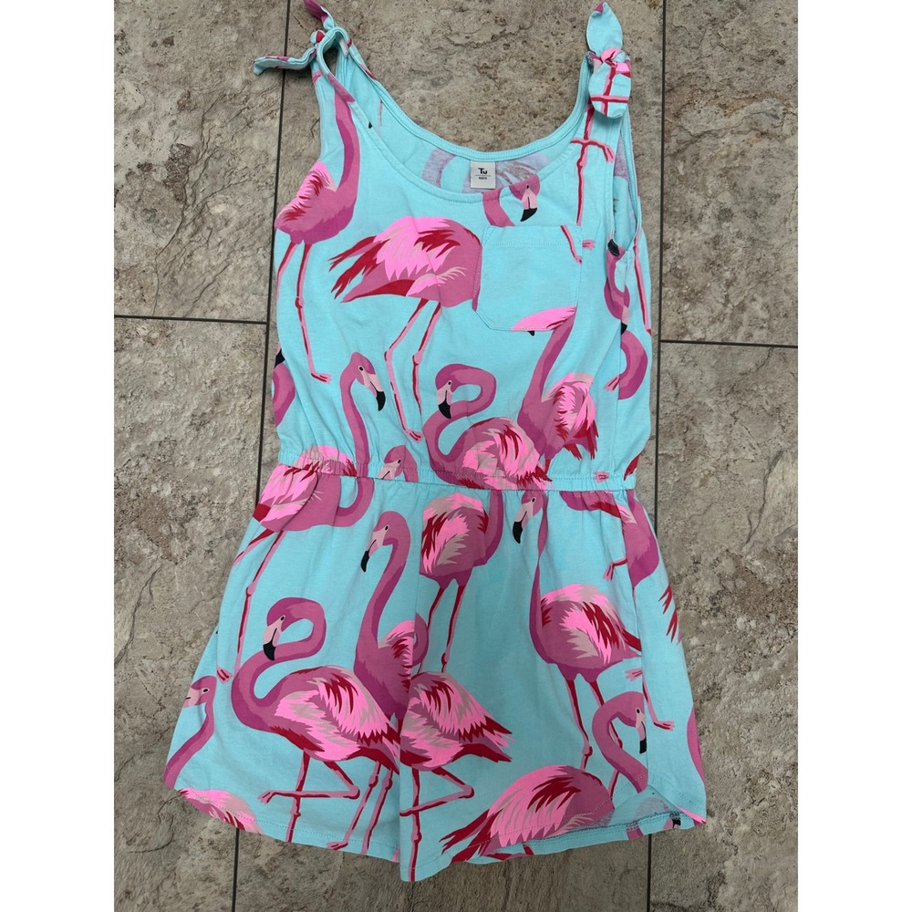 Tu Kids Pink Flamingo Romper Size 8 Years